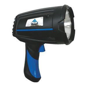 Peak 1 Million Candle Power Rechargeable Spotlight Black and Blue Peak 1 Million Candle Power Rechargeable Spotlight Black and Blue